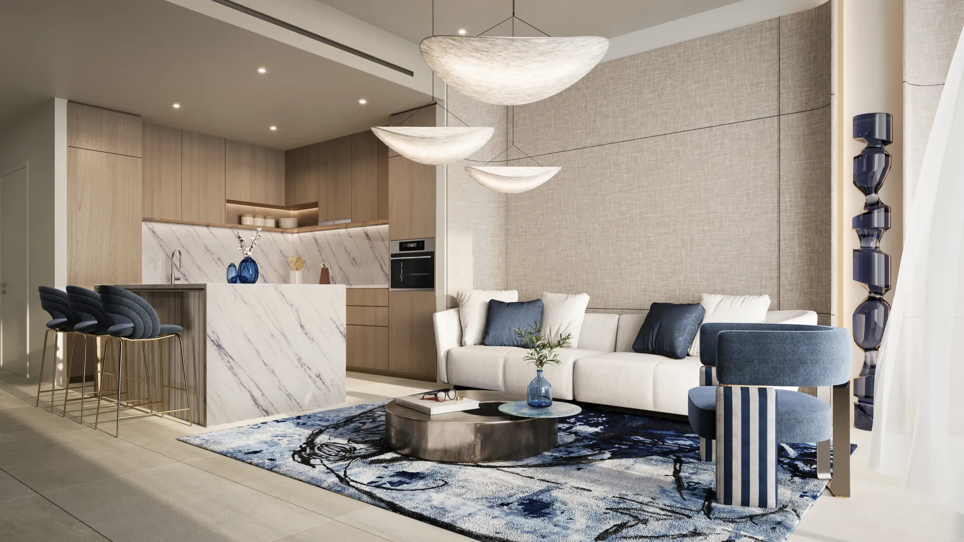 Aquora by Casa Vista Development — кухня-гостиная