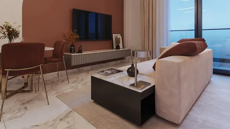 Aras Heights — интерьер гостиной