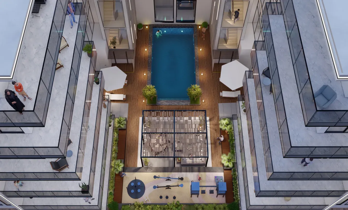 Arche Residences — внутренний двор