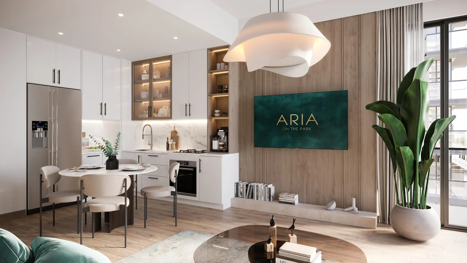 Aria on the Park — кухня-гостиная