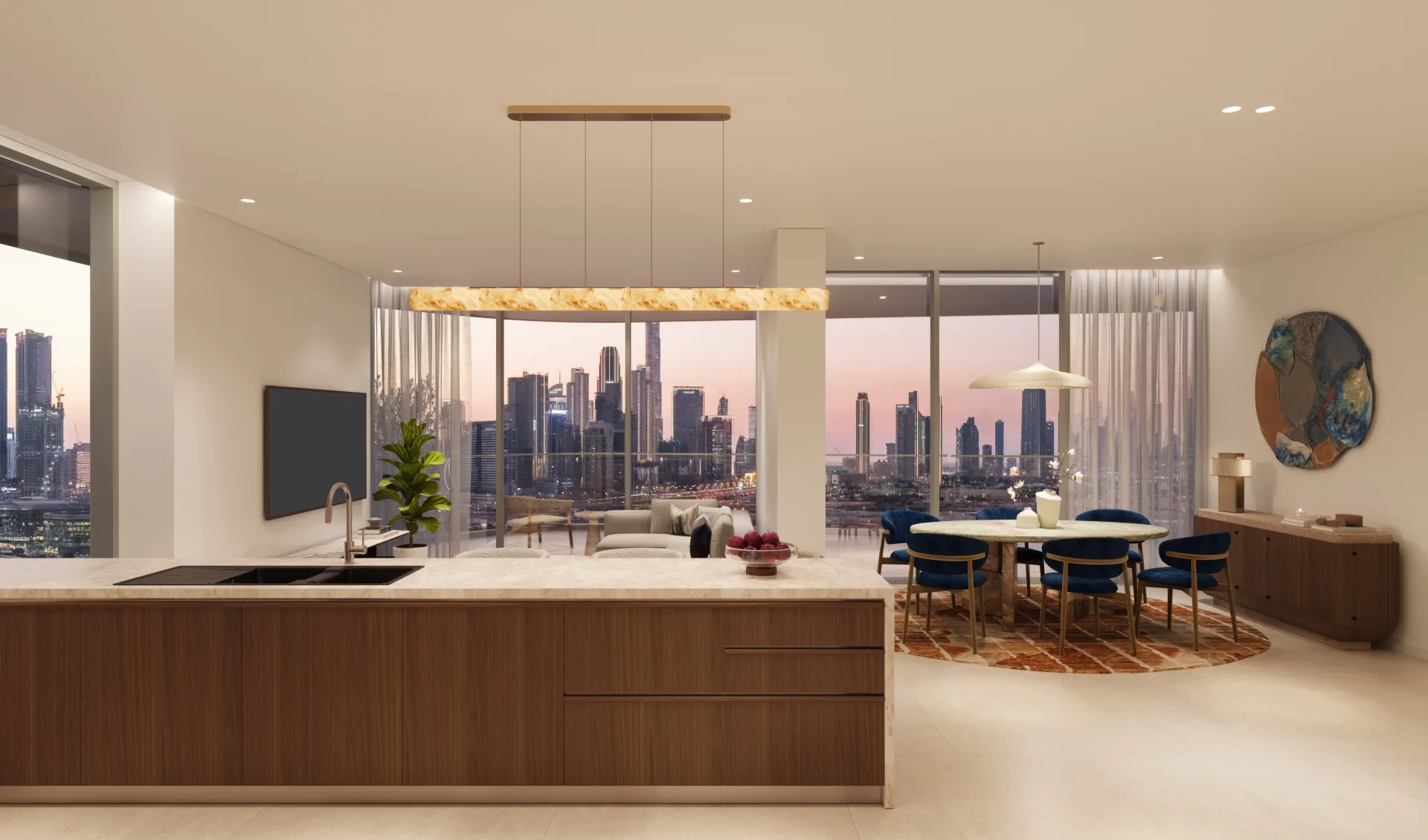 Artistry One Residences — кухня-гостиная