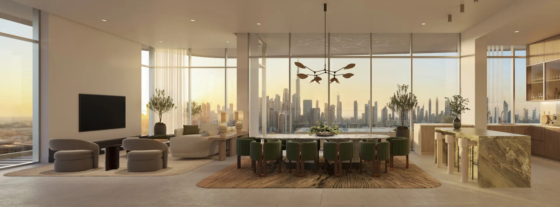 Artistry One Residences — гостиная и столовая