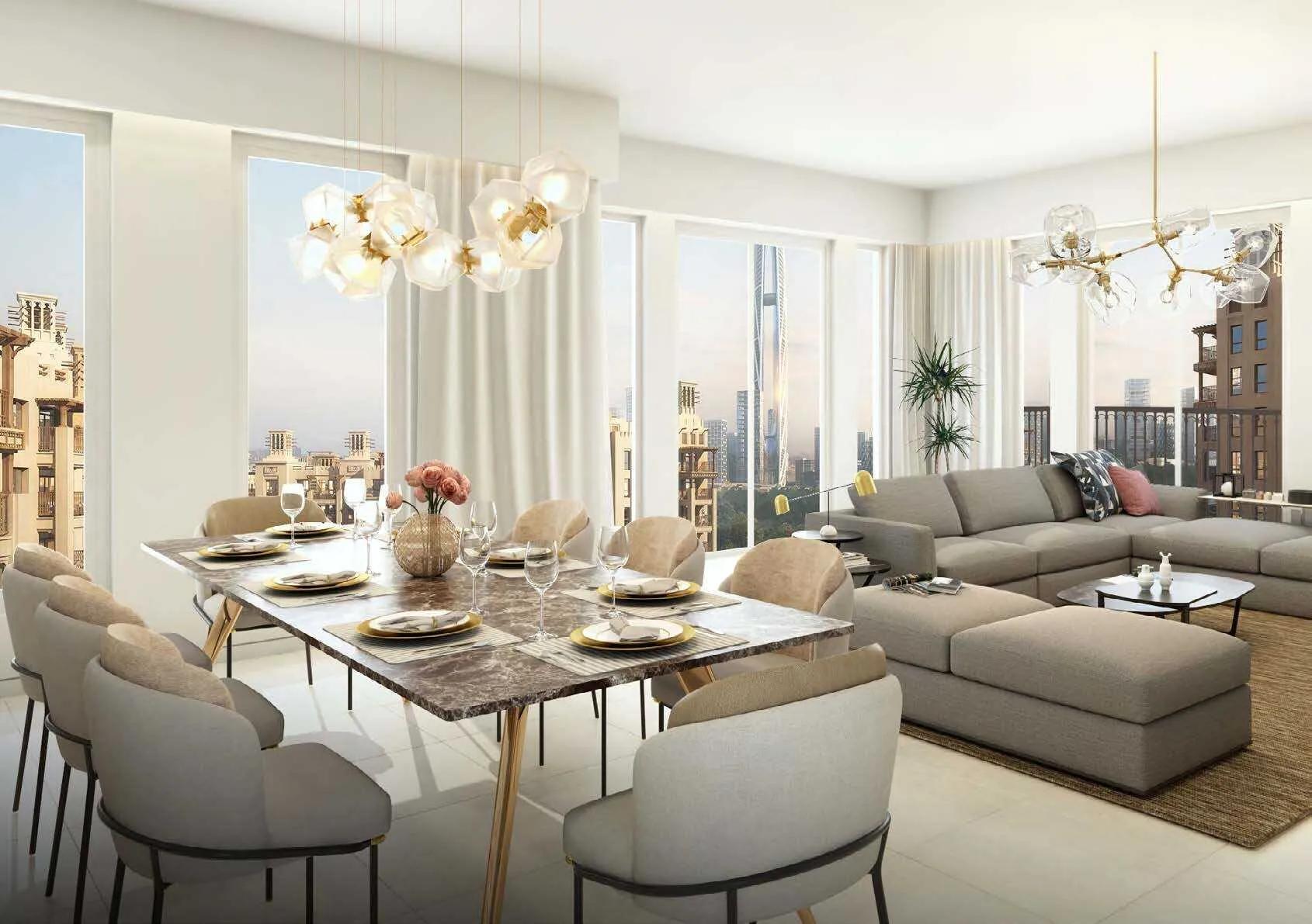Asayel Apartments at MJL — интерьер гостиной