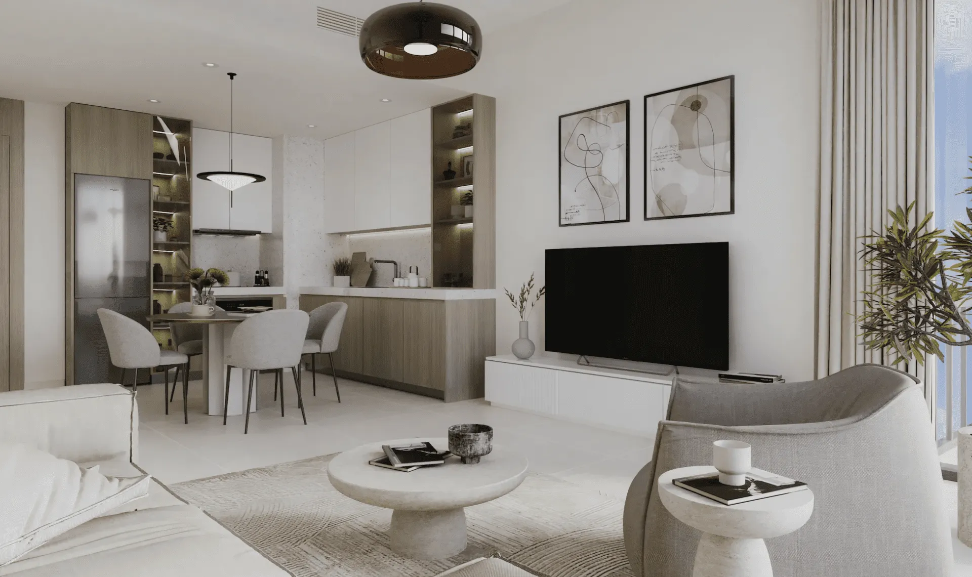 Ascot Residences — интерьер гостиной