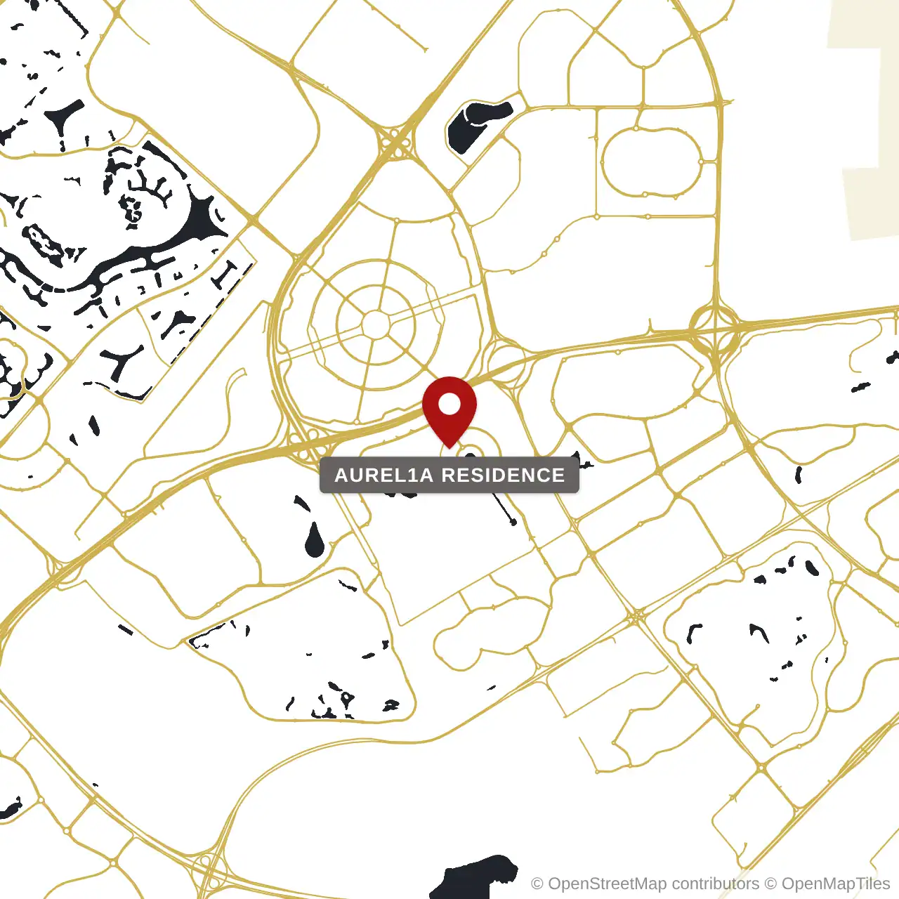 Расположение AUREL1A Residence на карте: Дубай Спортс Сити, Dubai