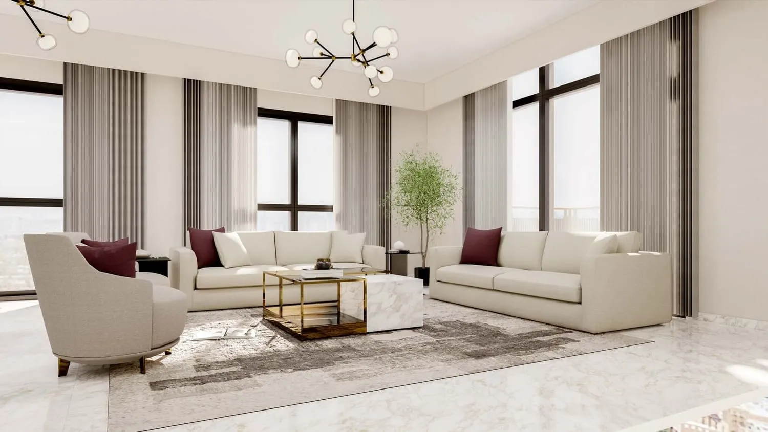 Avenue Residence 5 — интерьер гостиной, фото 7