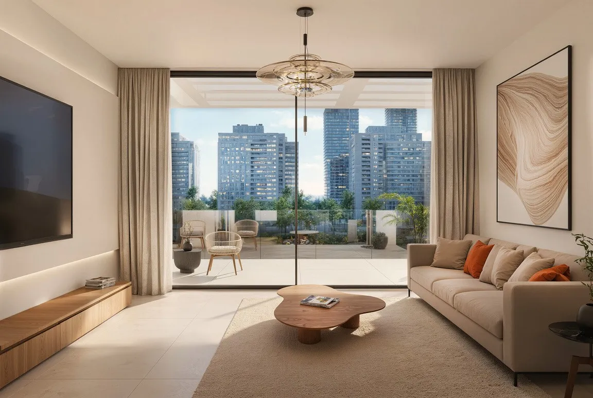 Ayaan Heights 1 — интерьер гостиной