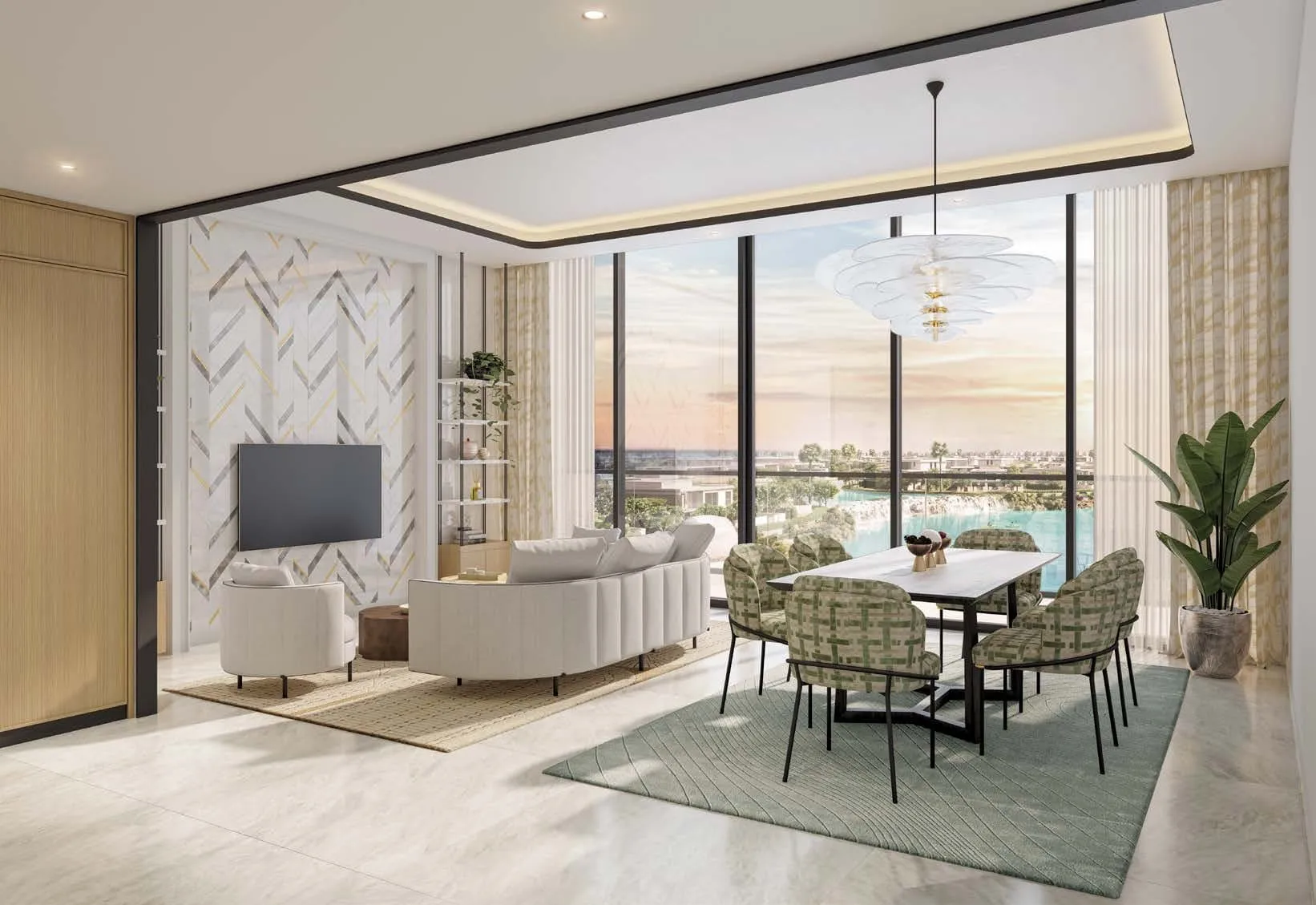 Azizi Venice — интерьер гостиной