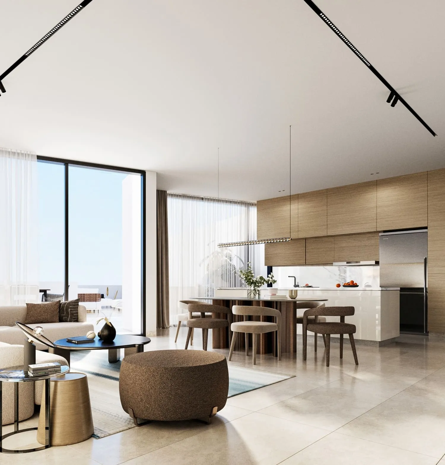 Azura Residences by IGO — кухня-гостиная