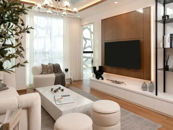 Bab Al Qasr Canal View Residence 22 — интерьер гостиной