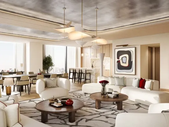 Baccarat Residences — интерьер гостиной, фото 11