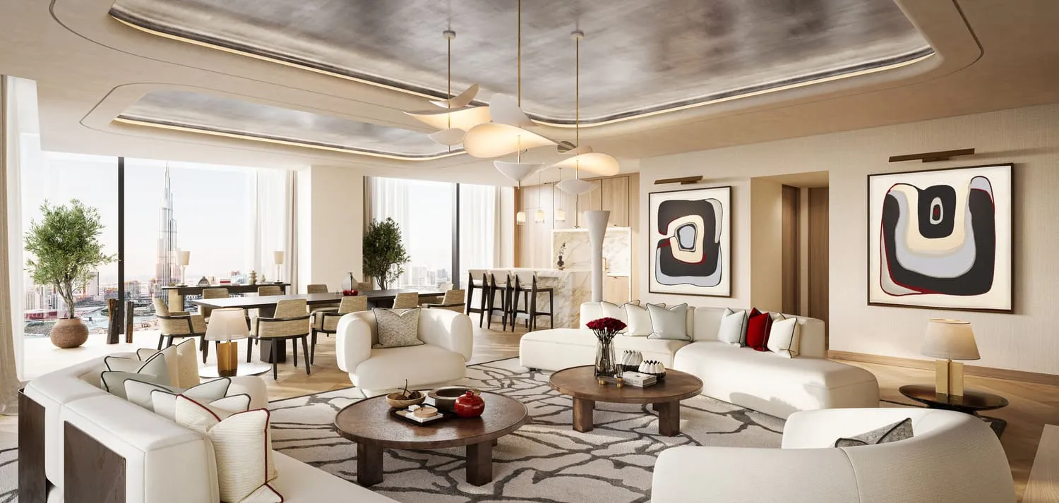 Baccarat Residences — интерьер гостиной, фото 11
