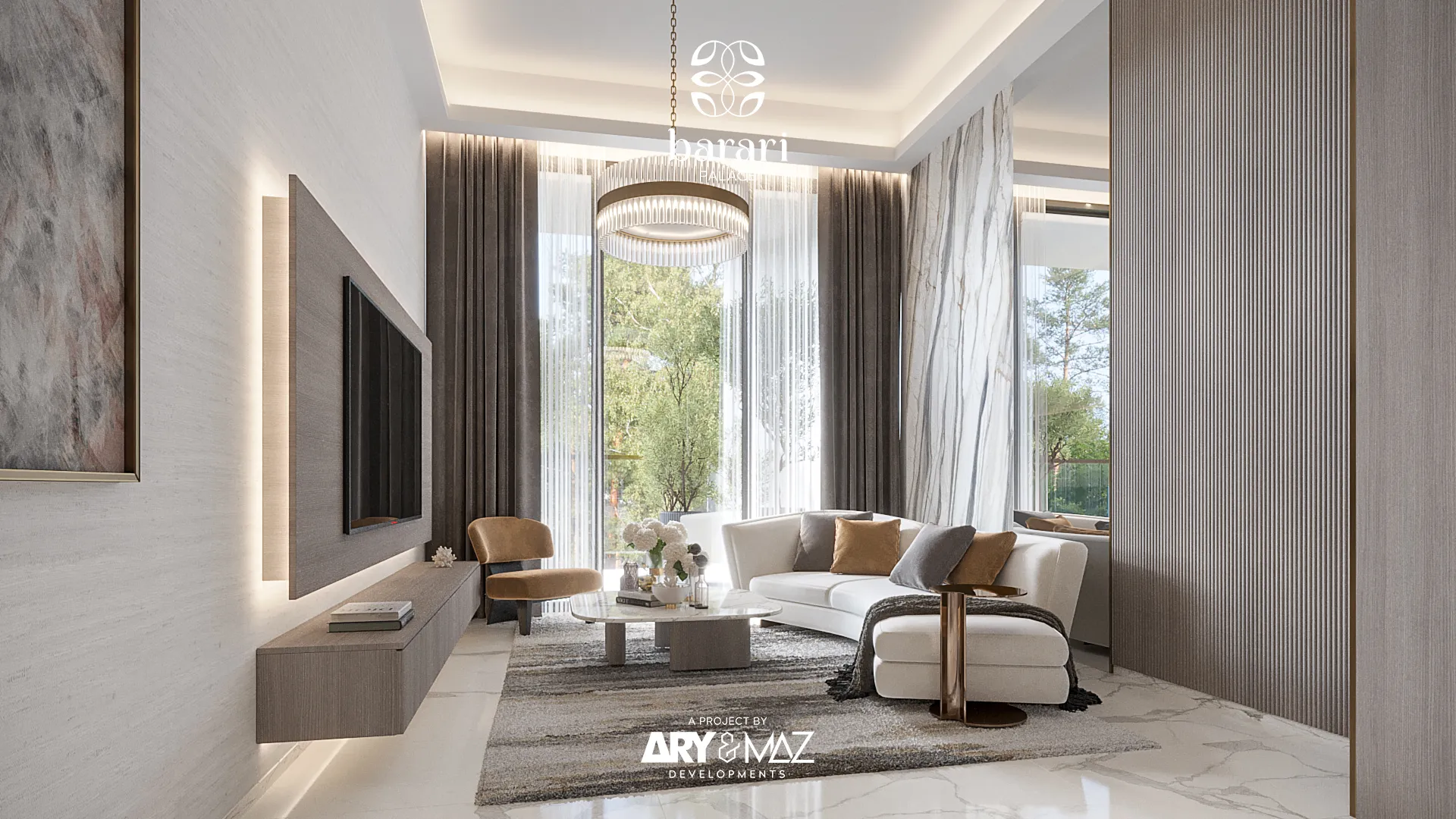 Barari Palace — интерьер гостиной