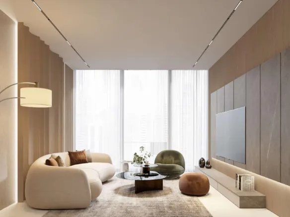 Bayview Boulevard — интерьер гостиной