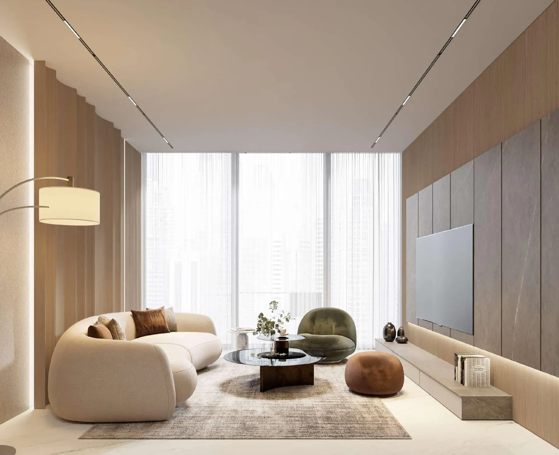 Bayview Boulevard — интерьер гостиной