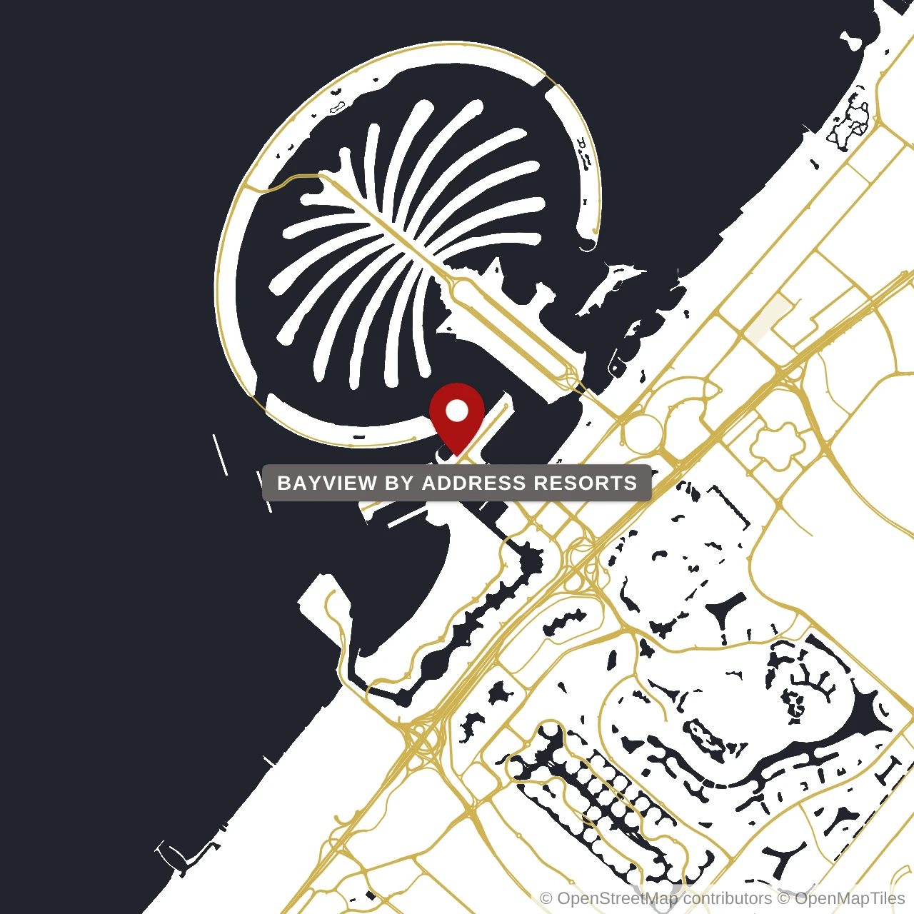 Расположение Bayview by Address Resorts на карте: Пляжная набережная, Dubai