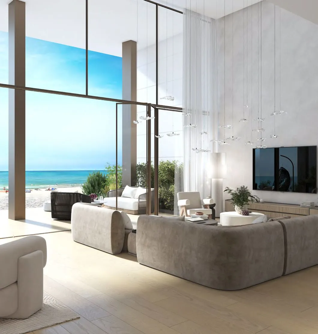 Beach House at Bay Residences — интерьер гостиной, фото 8