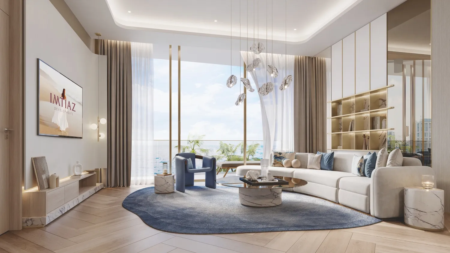 Beach Walk Residence II — интерьер гостиной