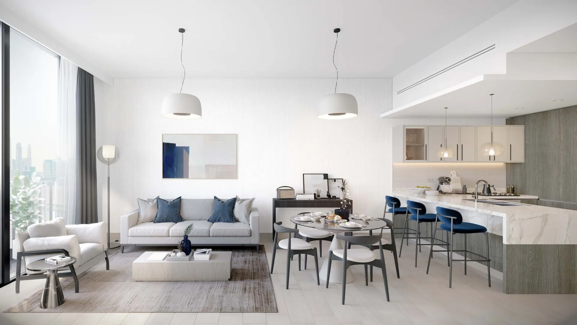 Belmont Residences — кухня-гостиная
