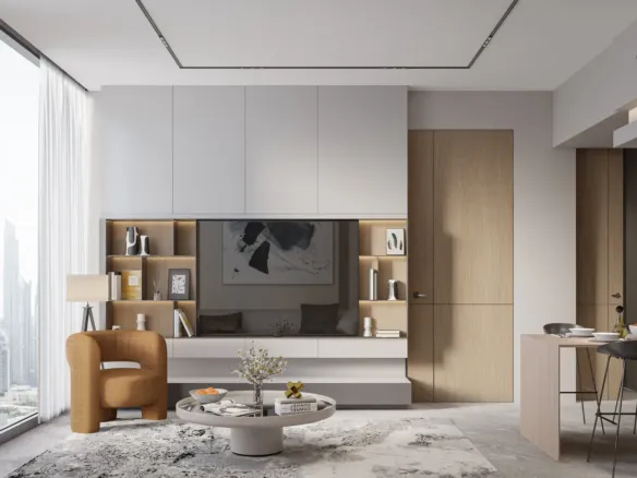 Beverly Gardens — интерьер гостиной, фото 7