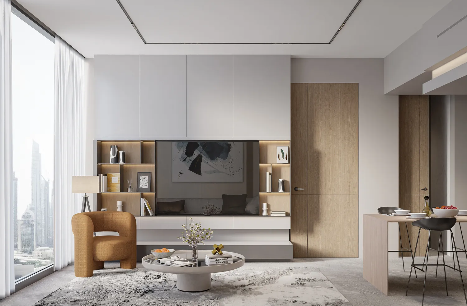 Beverly Gardens — интерьер гостиной, фото 7