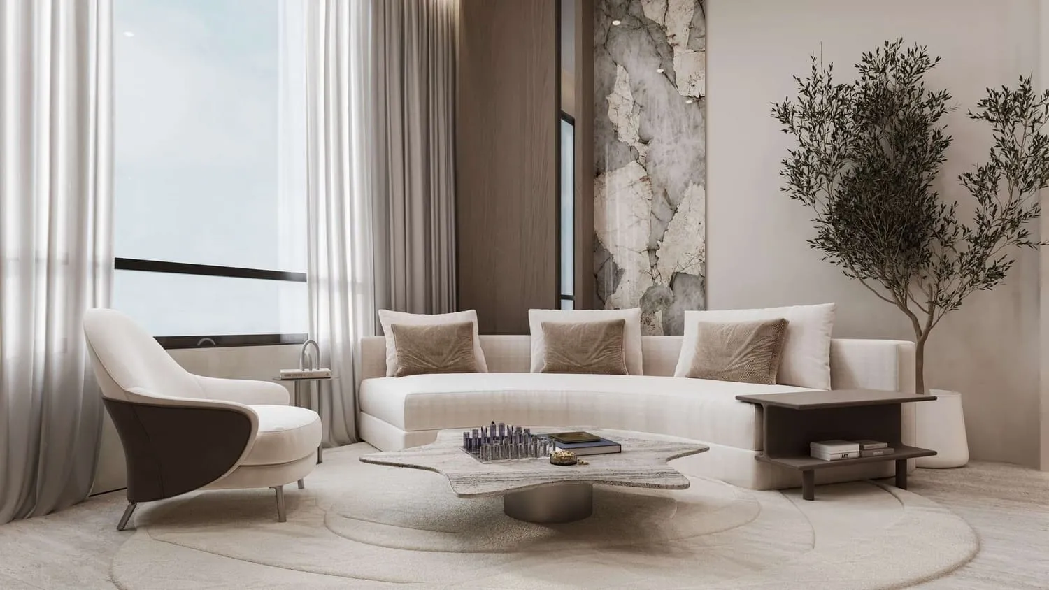 Beverly Grande — интерьер гостиной