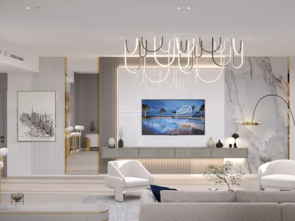 Binghatti Crescent — интерьер гостиной