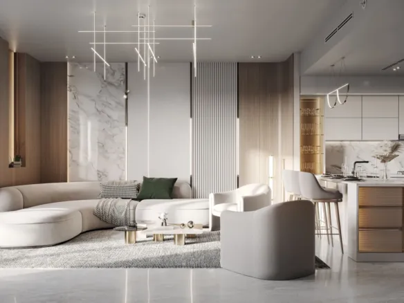 Binghatti Gardenia — интерьер гостиной