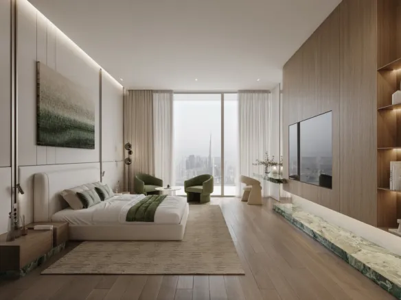 Binghatti HillCrest — интерьер спальни