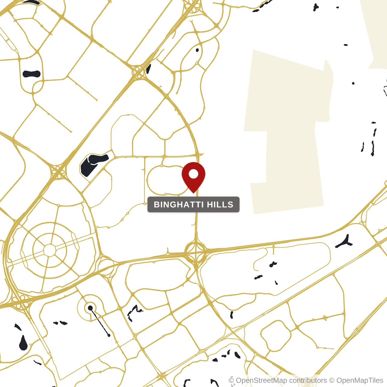 Расположение Binghatti Hills на карте: Дубай Сайнс Парк, Dubai
