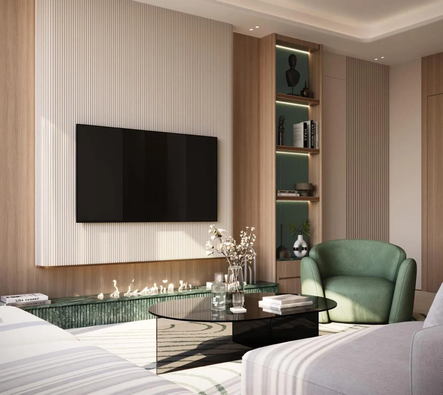Binghatti Hillside — интерьер гостиной, фото 11