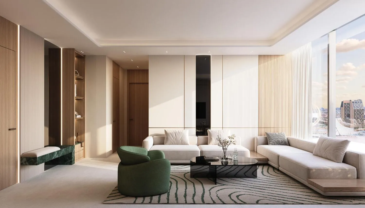 Binghatti Hillside — интерьер гостиной