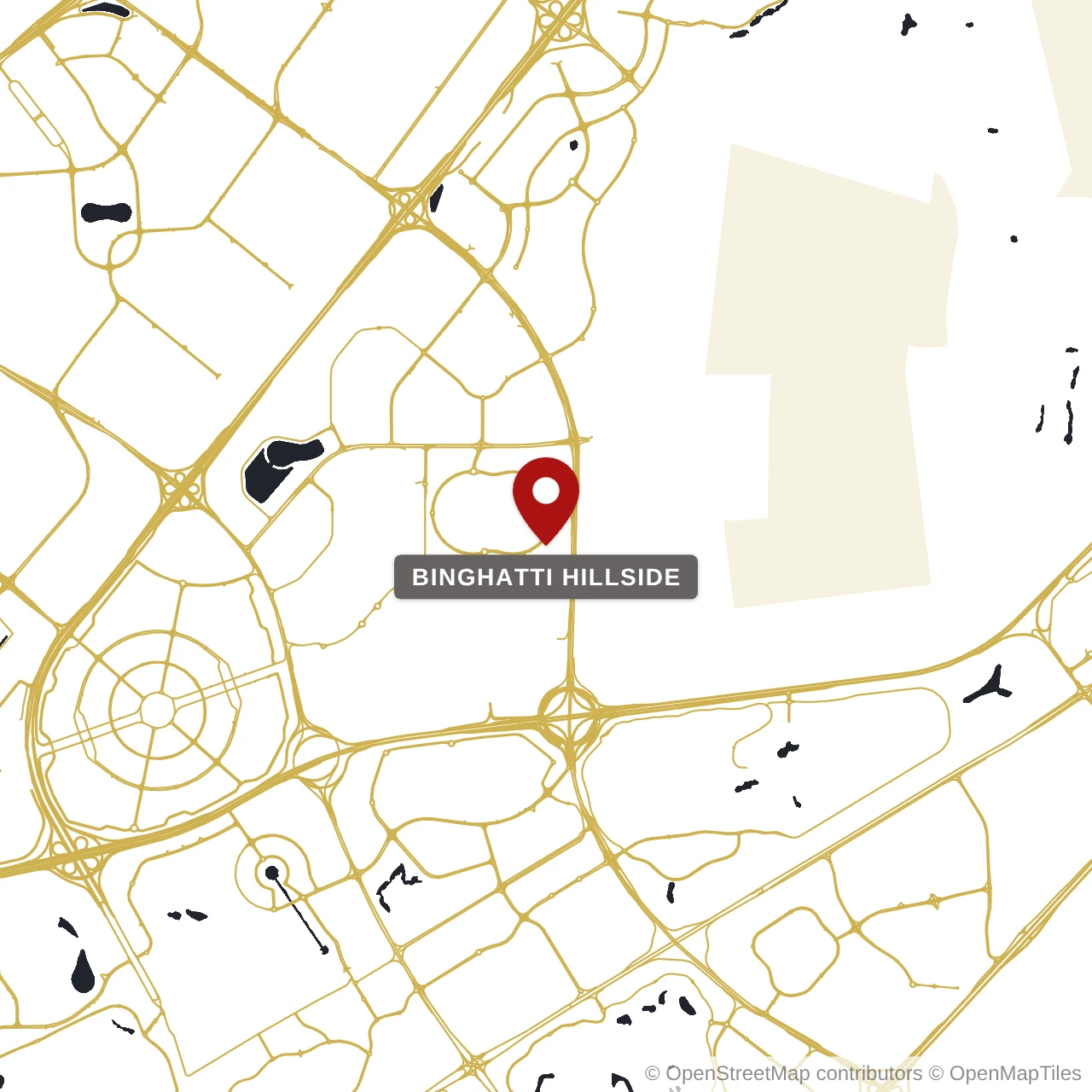 Расположение Binghatti Hillside на карте: Дубай Сайнс Парк, Dubai