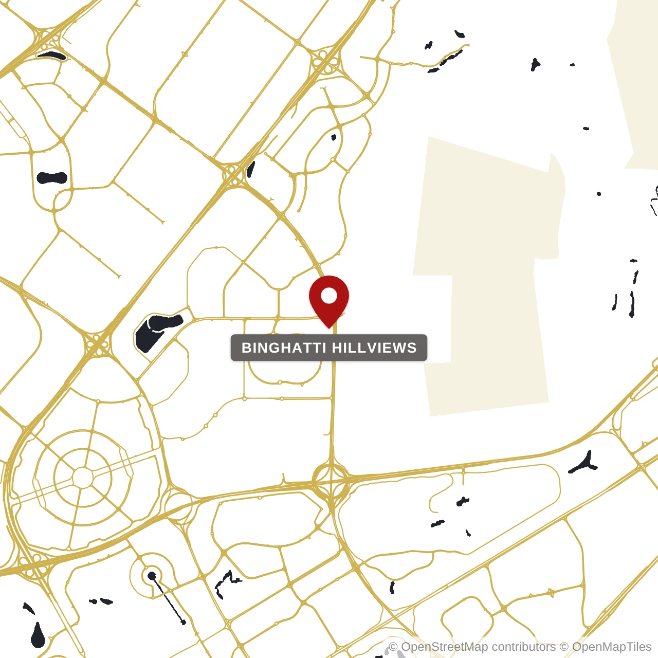 Расположение Binghatti Hillviews на карте: Дубай Сайнс Парк, Dubai