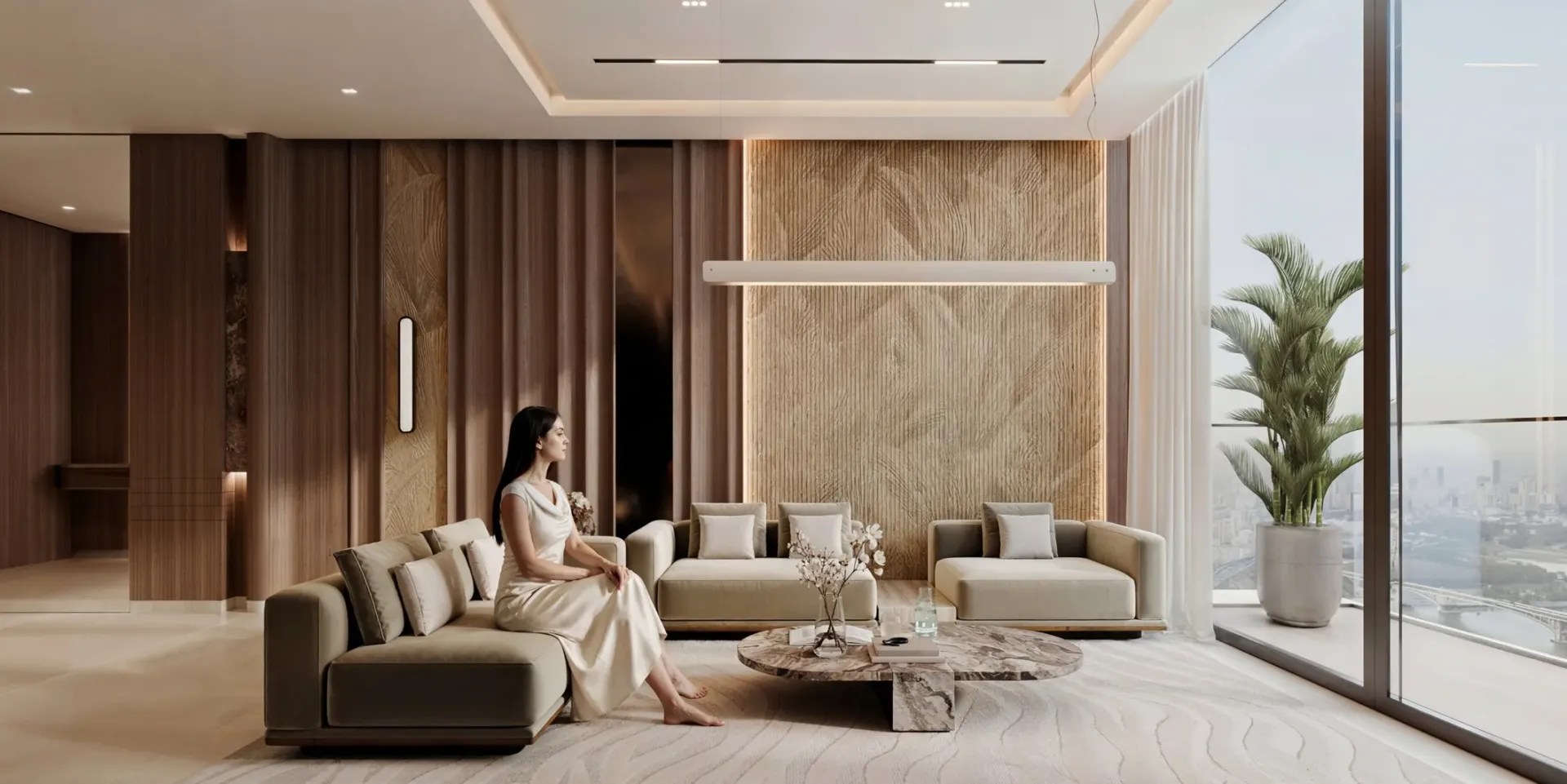 Binghatti Luxuria — интерьер гостиной