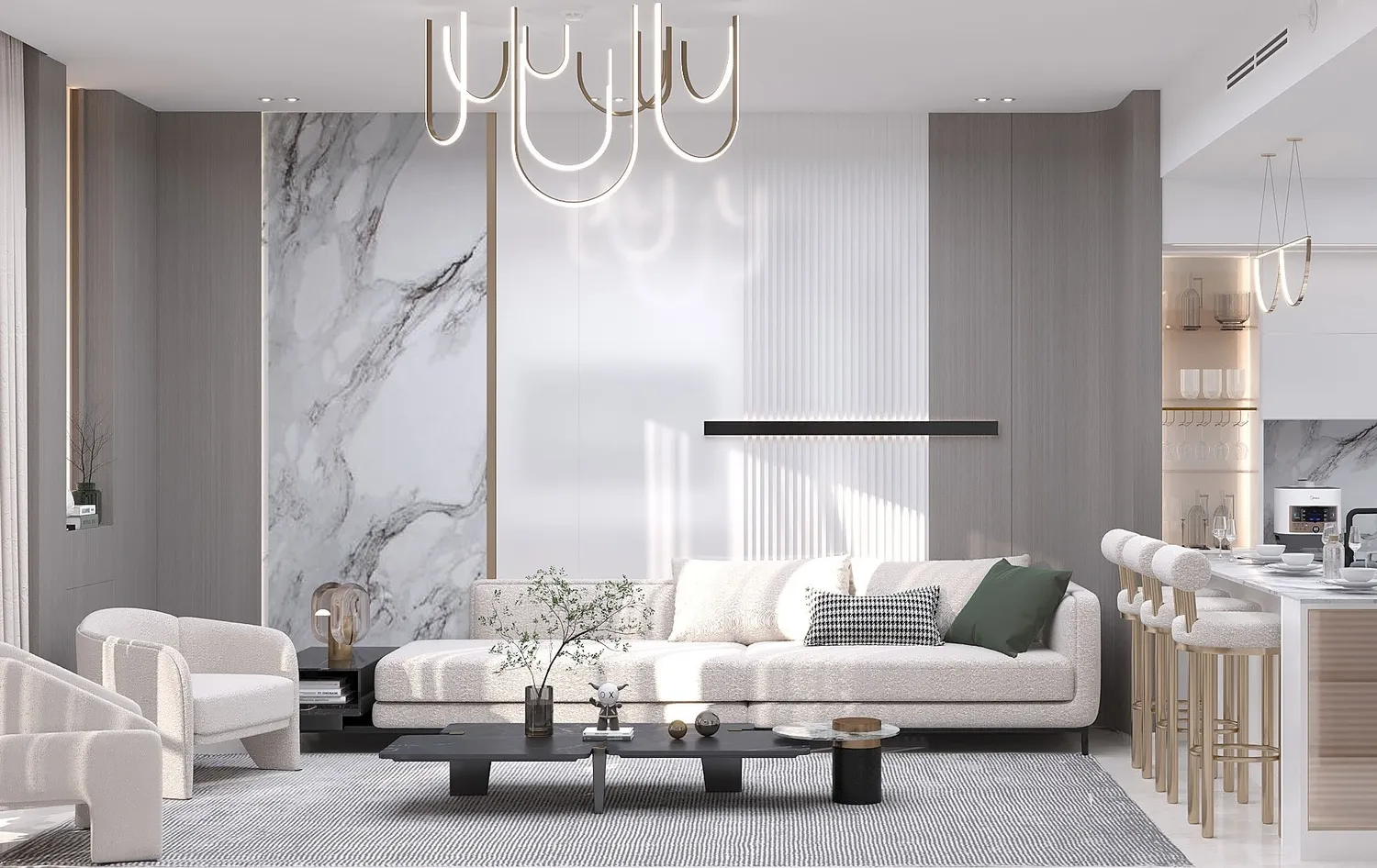 Binghatti Onyx — интерьер гостиной