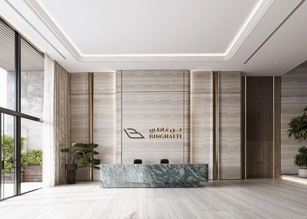 Binghatti Pinnacle — лобби