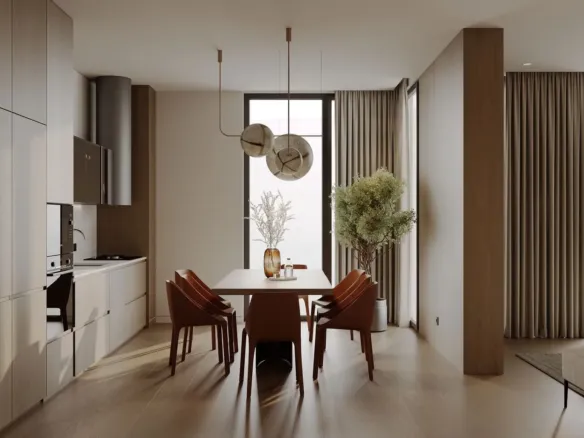 Blue Marina Residence — кухня-столовая