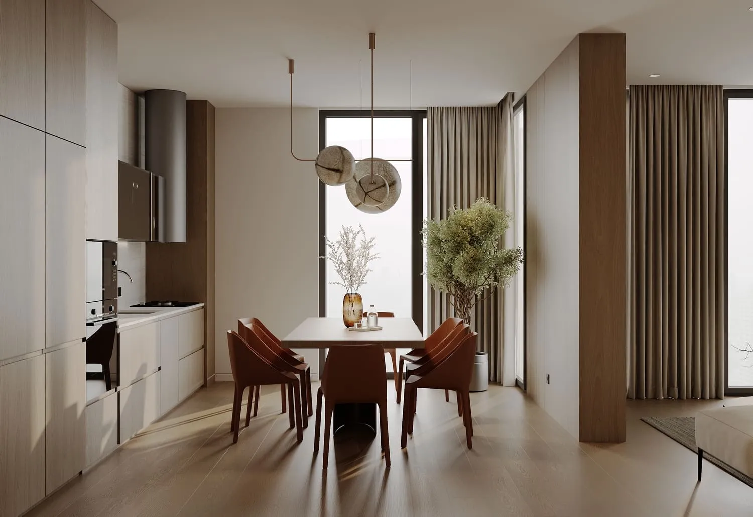 Blue Marina Residence — кухня-столовая