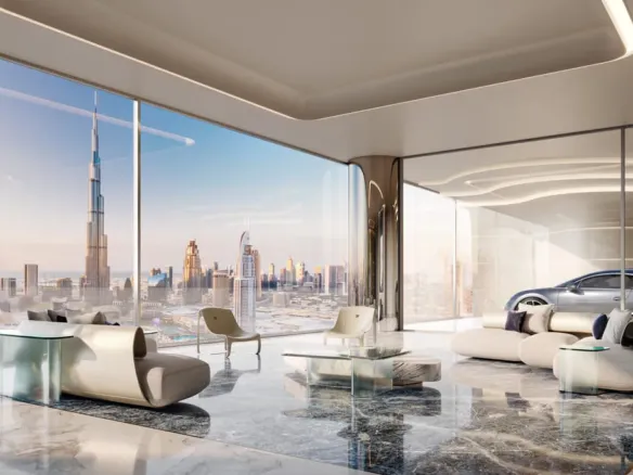 Bugatti Residences by Binghatti — интерьер гостиной