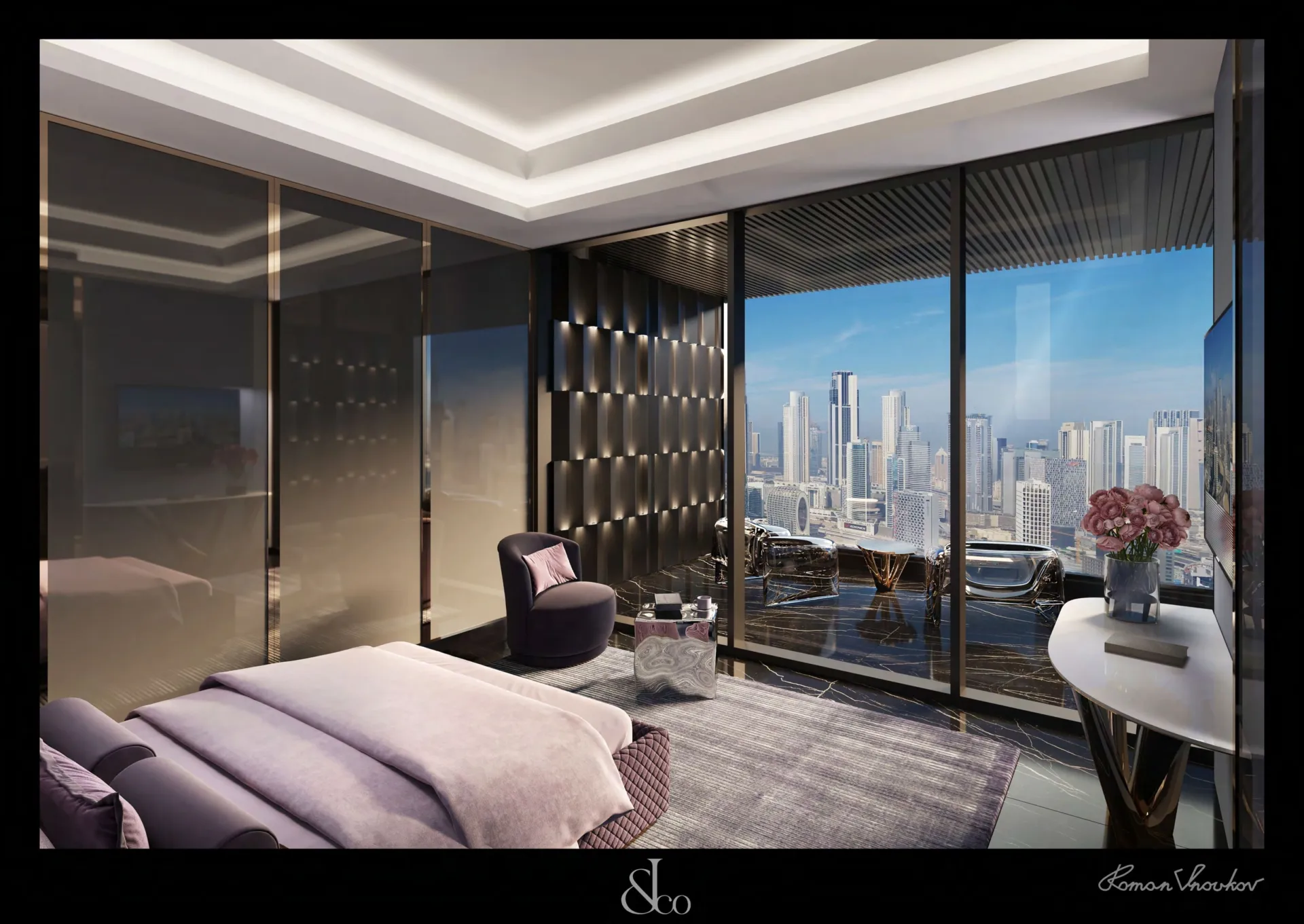 Burj Binghatti Jacob and Co Residences — спальня, фото 17