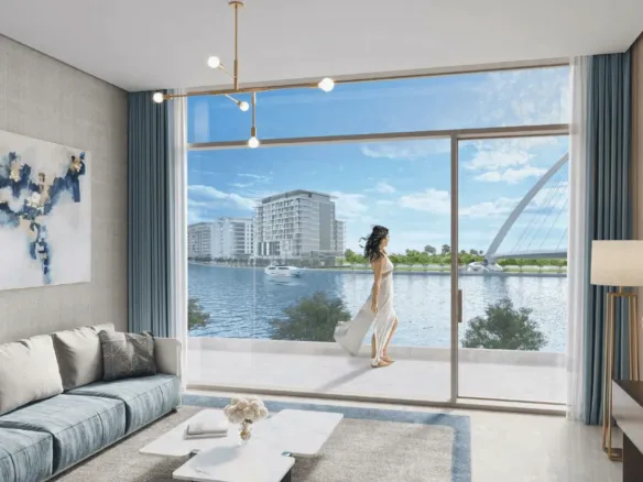 Canal Front Residences — интерьер гостиной
