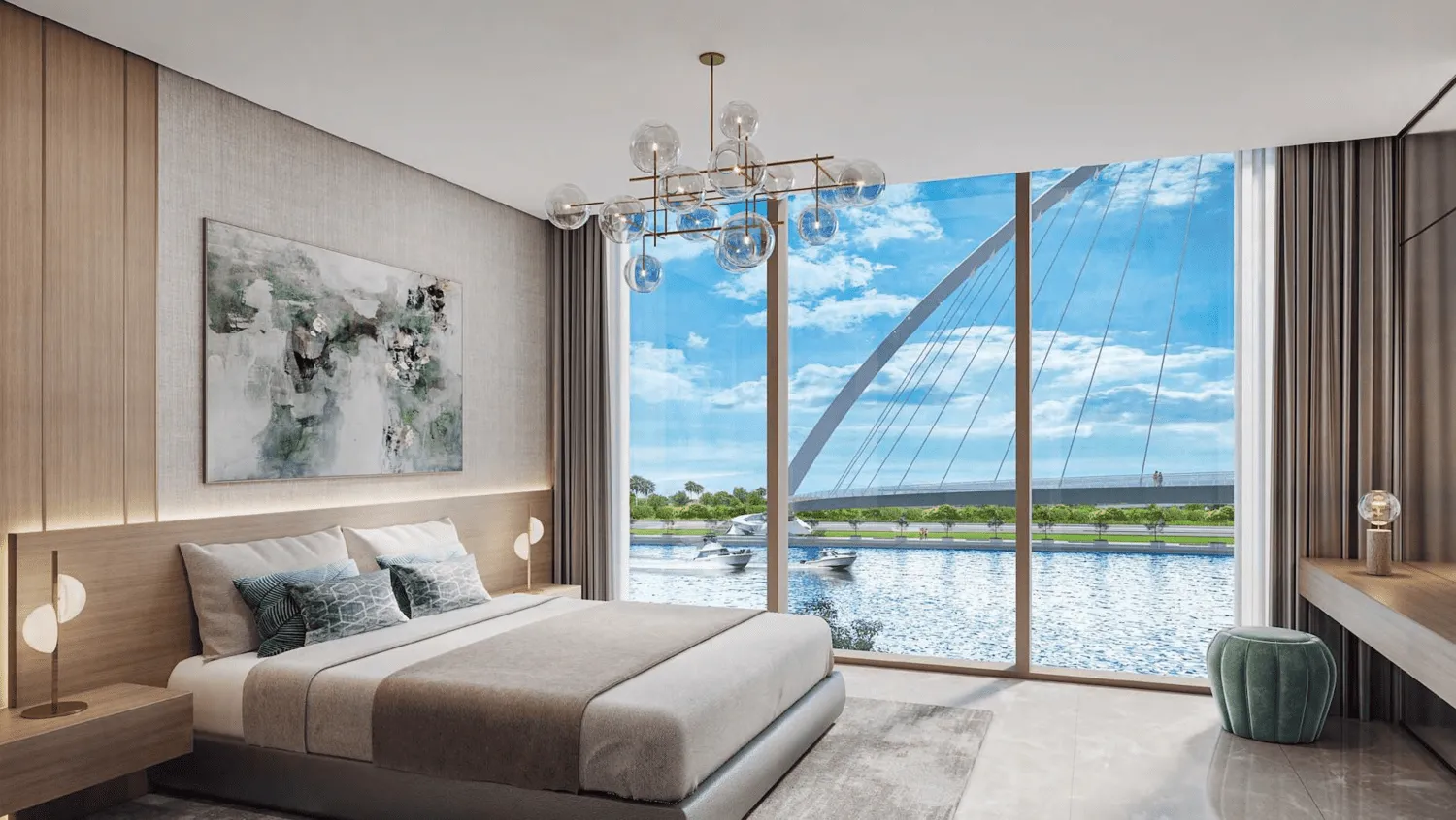 Canal Front Residences — спальня
