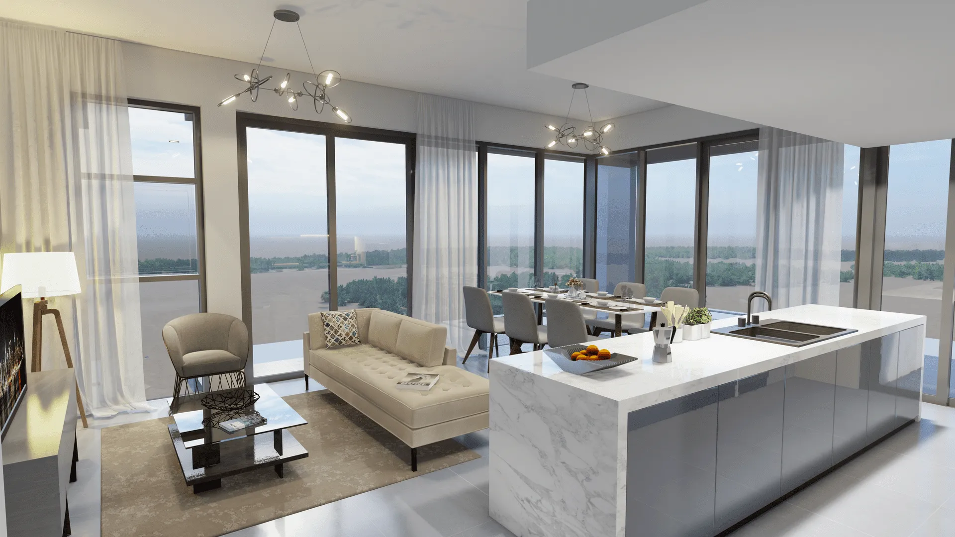 Catch Residence by IGO — кухня-гостиная, фото 8