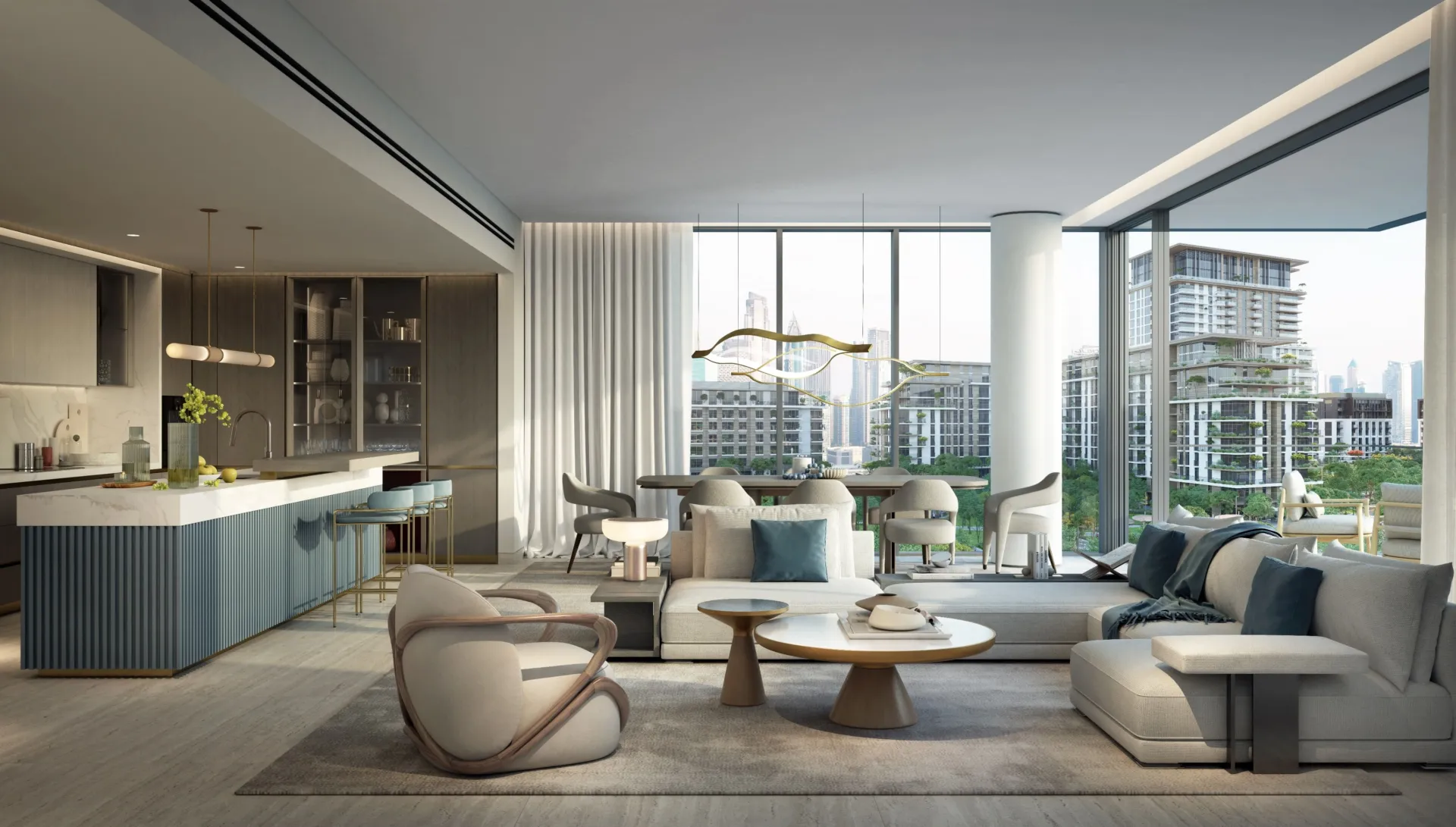 Central Park Plaza — интерьер гостиной