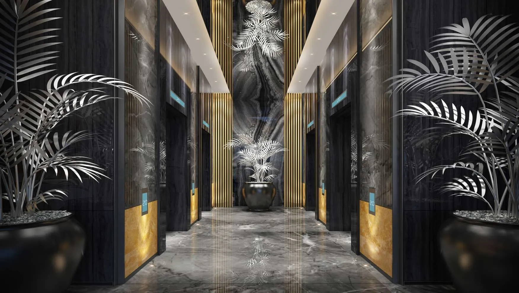 Cloud Tower — лифтовой холл
