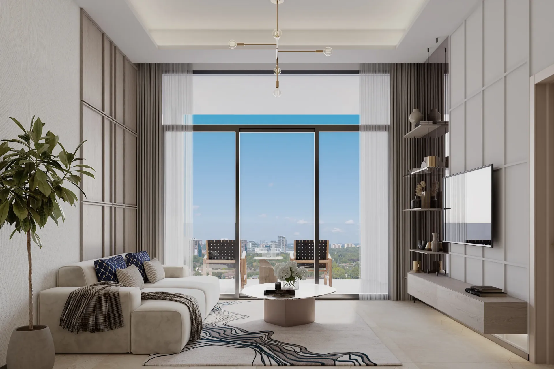 Courtyard One — интерьер гостиной