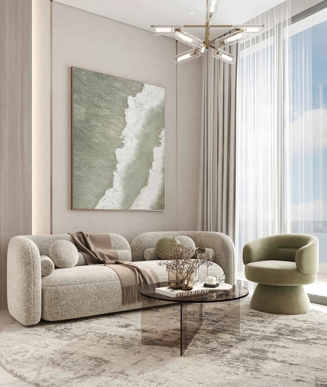 Cove Boulevard — интерьер гостиной, фото 11
