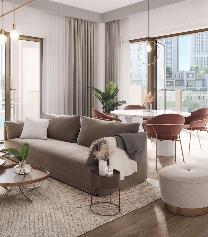 Creek Beach Orchid — интерьер гостиной
