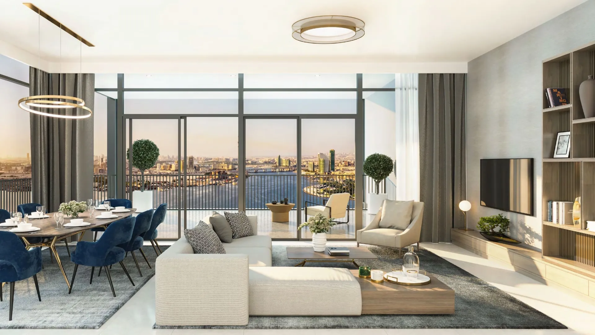 Creek Edge — интерьер гостиной, фото 8